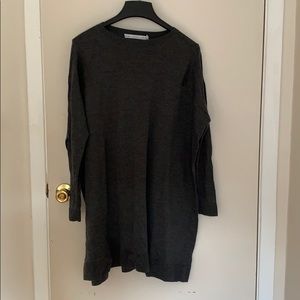 & other stories gray sweater dress size small